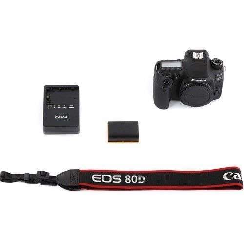 Canon EOS 80D 24.2MP Digital SLR Camera - Black (Body Only)